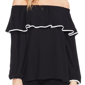 Vince Camuto Ruffle off the Shoulder Top.  Size Large